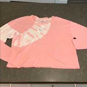 Me to We Tie-Dye Semi Cropped Long Sleeve *NWT*